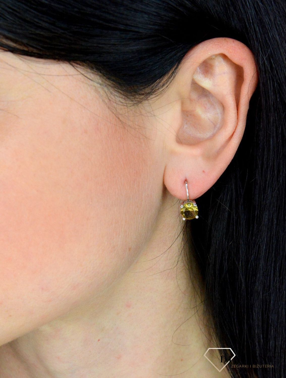 Srebrne kolczyki z niewielkim kryształem Swarovskiego DIA-KLC-3267-925.jpg