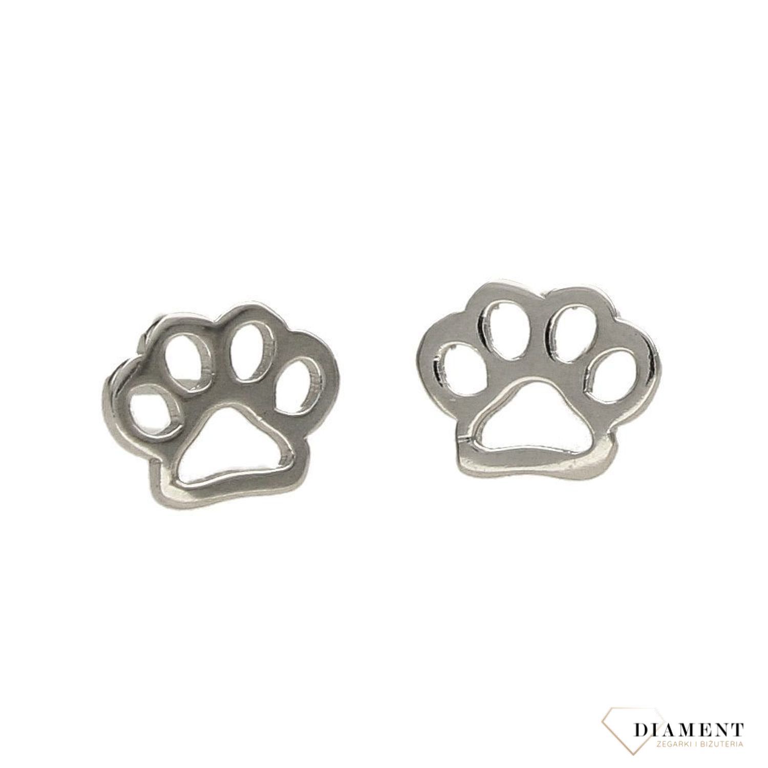 Srebrne kolczyki przy uchu psia łapka DIA-KLC-3500-925.jpg