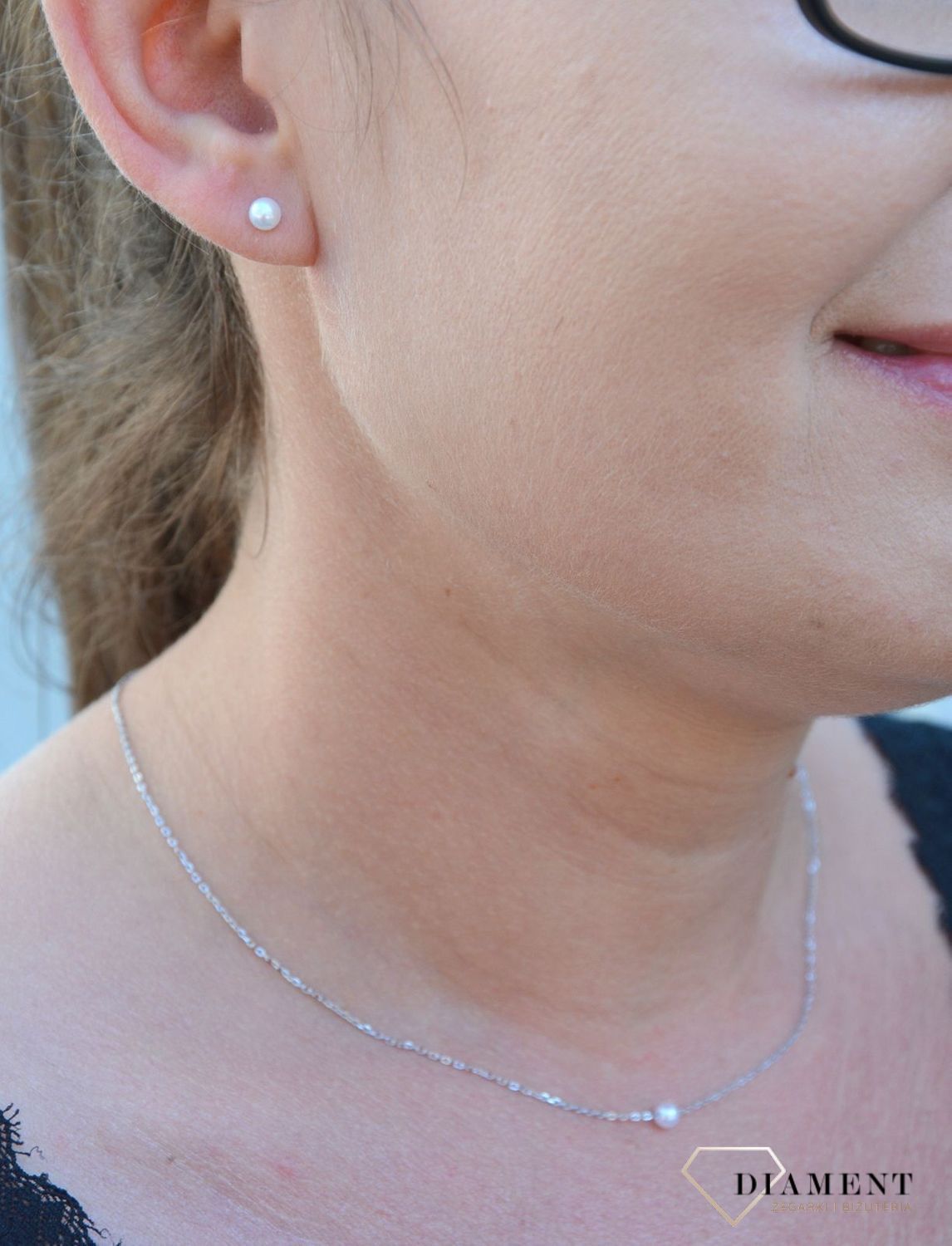 Srebrne kolczyki przy uchu perełki DIA-KLC-3501-925.jpg