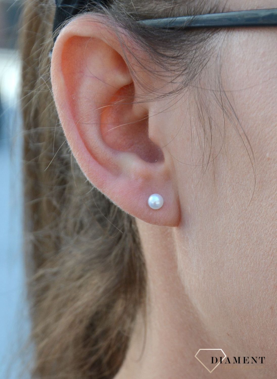 Srebrne kolczyki przy uchu perełki DIA-KLC-3501-925.jpg