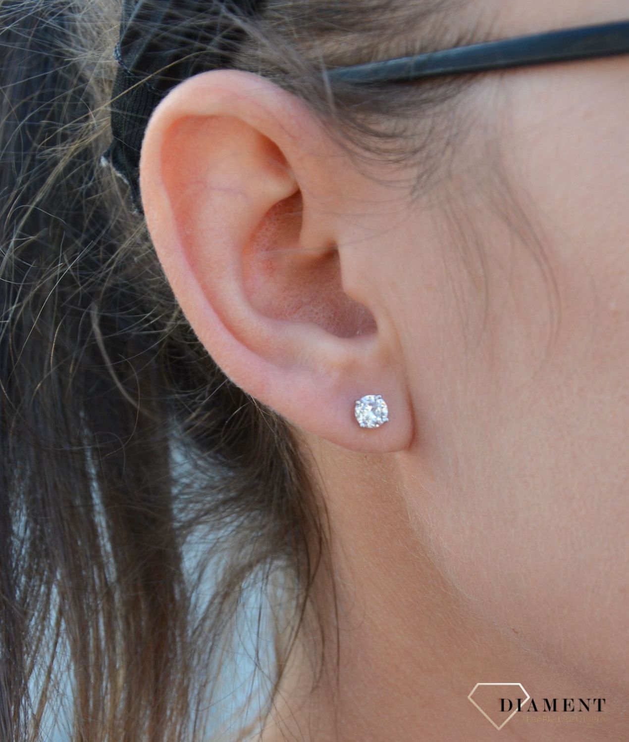 Srebrne kolczyki przy uchu błyszczące cyrkonie DIA-KLC-3503-925.jpg