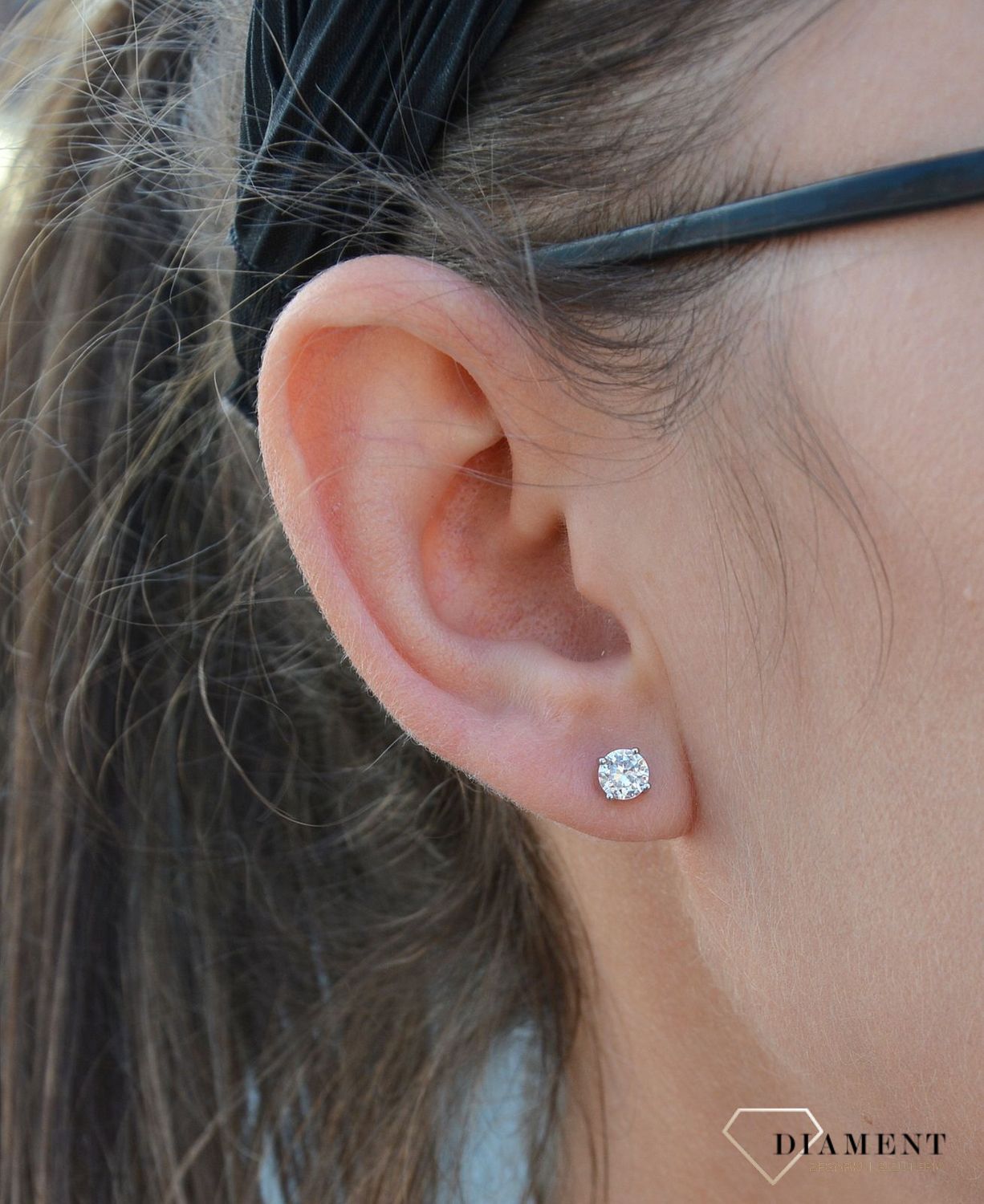 Srebrne kolczyki przy uchu błyszczące cyrkonie DIA-KLC-3503-925.jpg