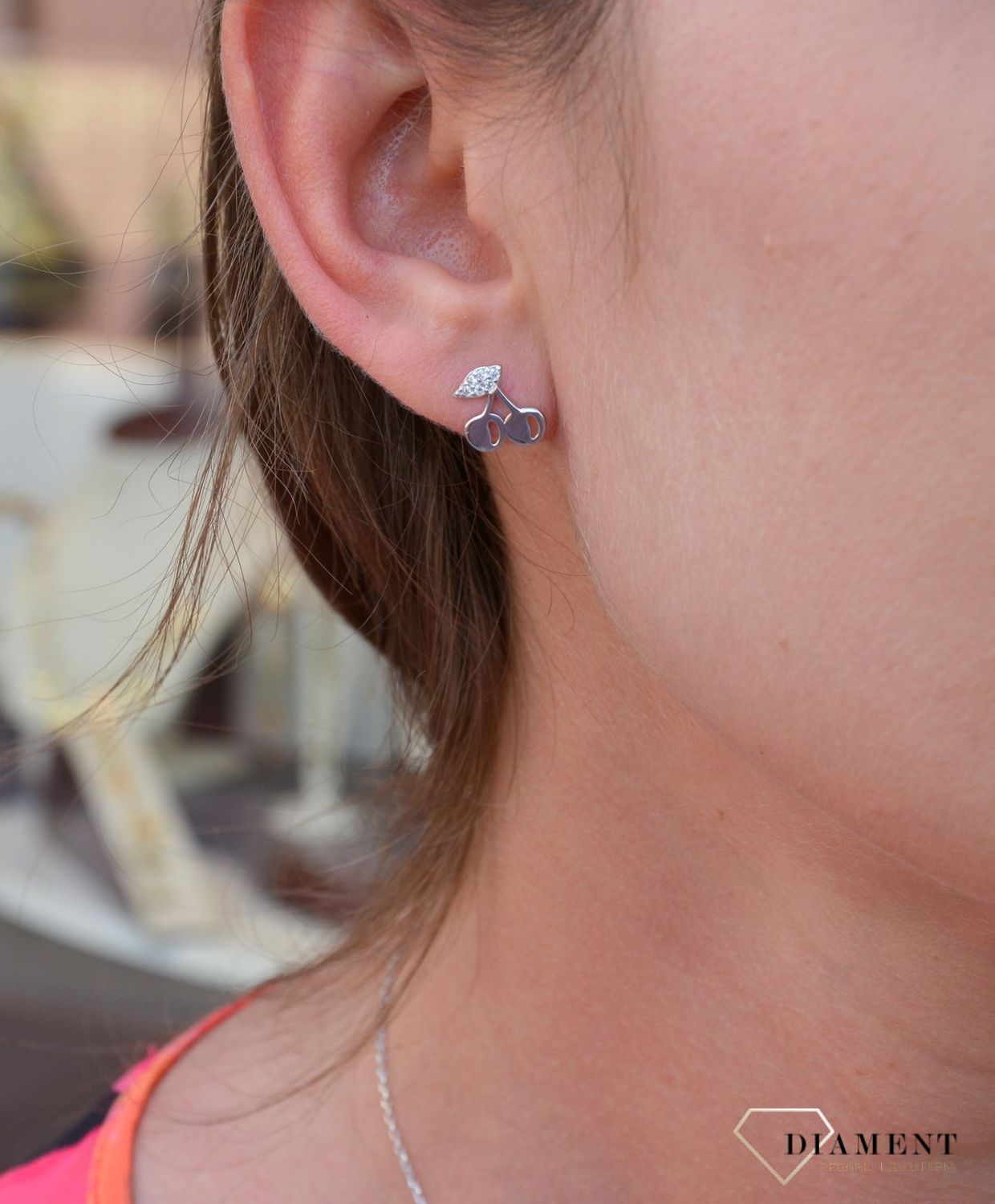 Srebrne kolczyki gładkie w kształcie wisienek DIA-KLC-3510-925.jpg