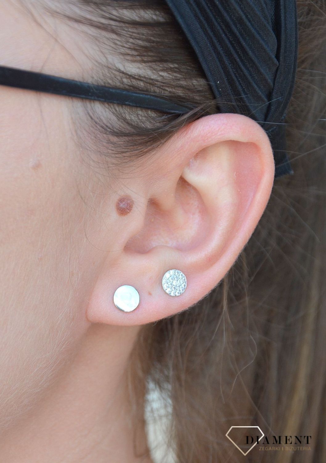 Srebrne kolczyki gładkie kółka i kółka z cyrkonią DIA-KLC-3512-925.jpg