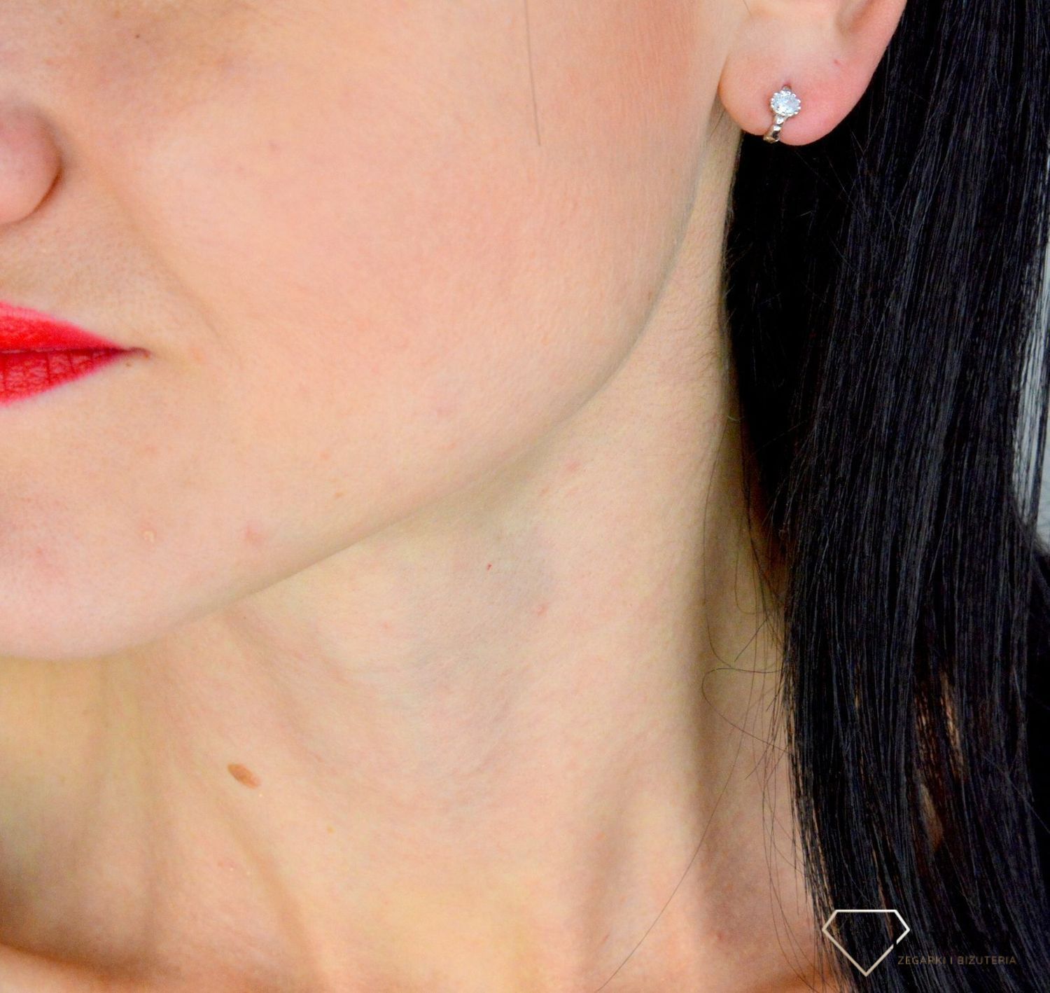 Malutkie, srebrne kolczyki dla dziecka kółka z cyrkonią DIA-KLC-3516-925.jpg