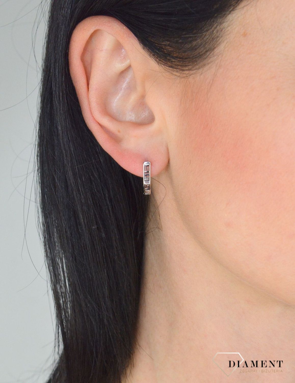 Srebrne kolczyki owalne z drogą Grecką DIA-KLC-3518-925.jpg