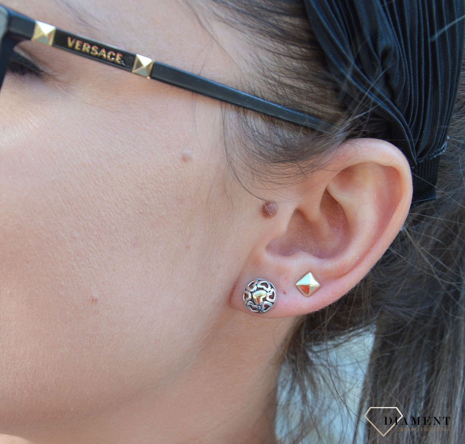 Srebrne kolczyki wypukłe pół kółka w serduszka DIA-KLC-3519-925.jpg