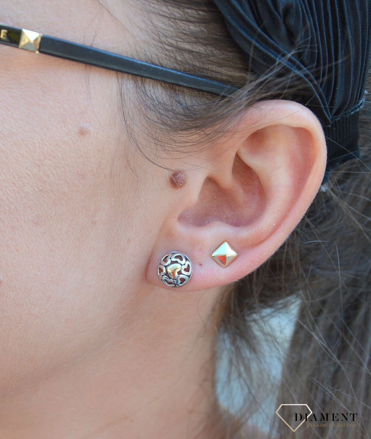 Srebrne kolczyki wypukłe pół kółka w serduszka DIA-KLC-3519-925.jpg