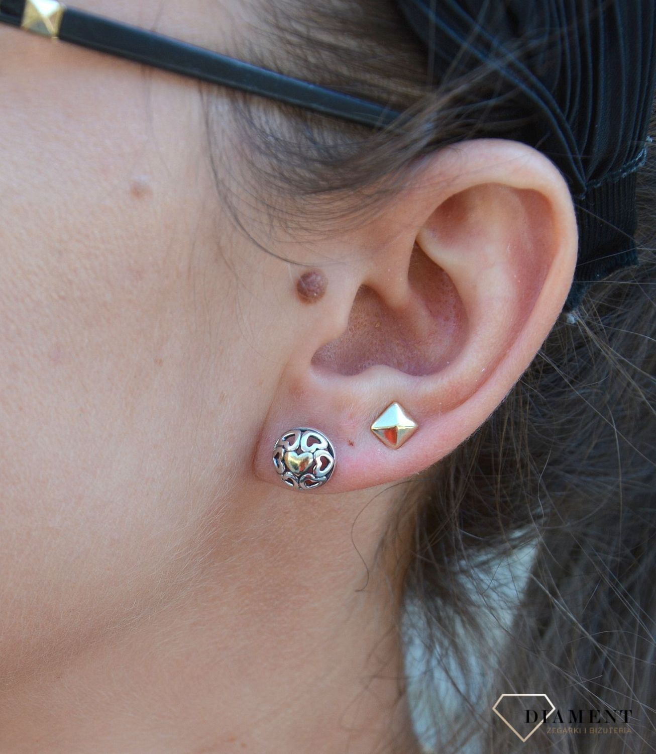 Srebrne kolczyki wypukłe pół kółka w serduszka DIA-KLC-3519-925.jpg