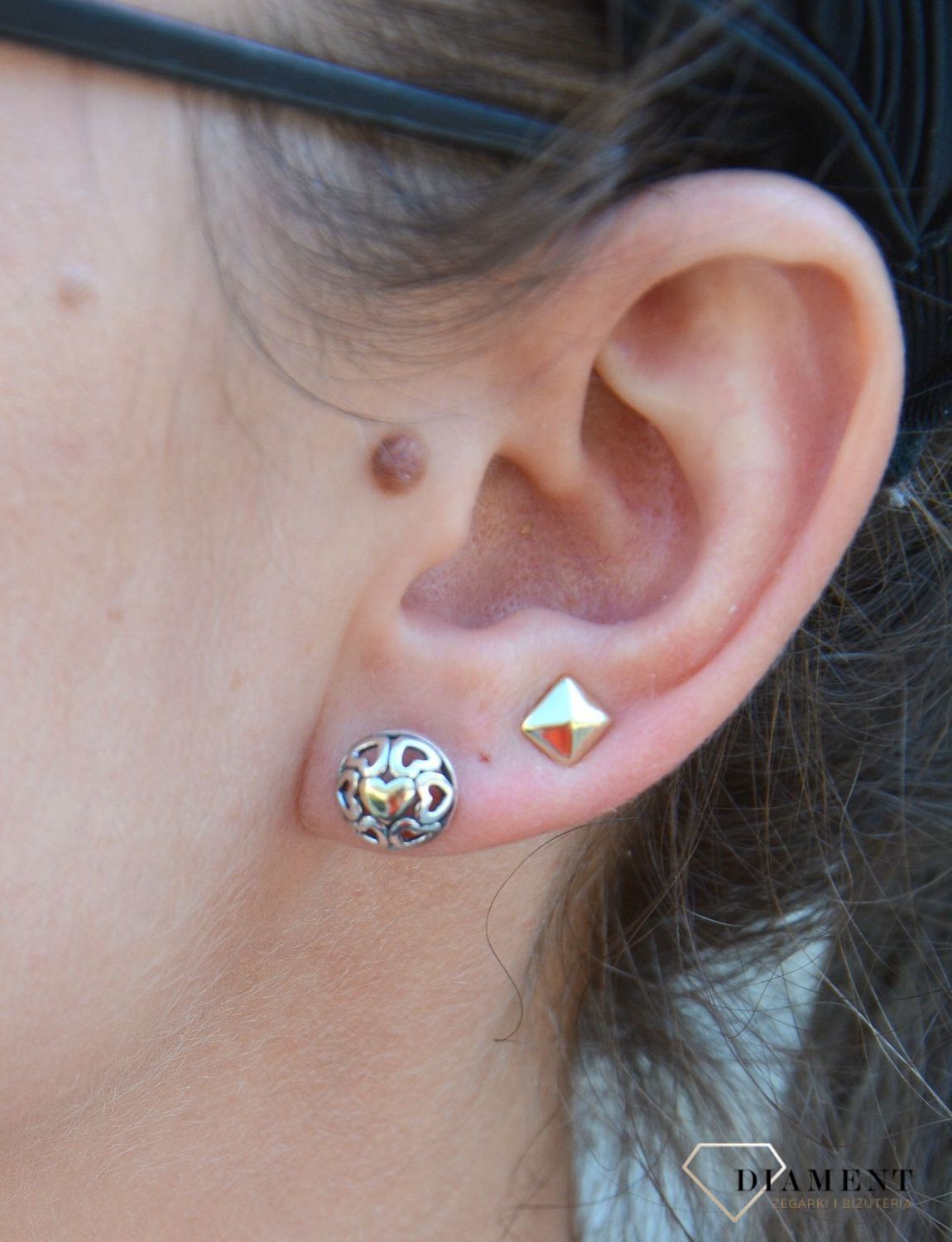 Srebrne kolczyki wypukłe pół kółka w serduszka DIA-KLC-3519-925.jpg