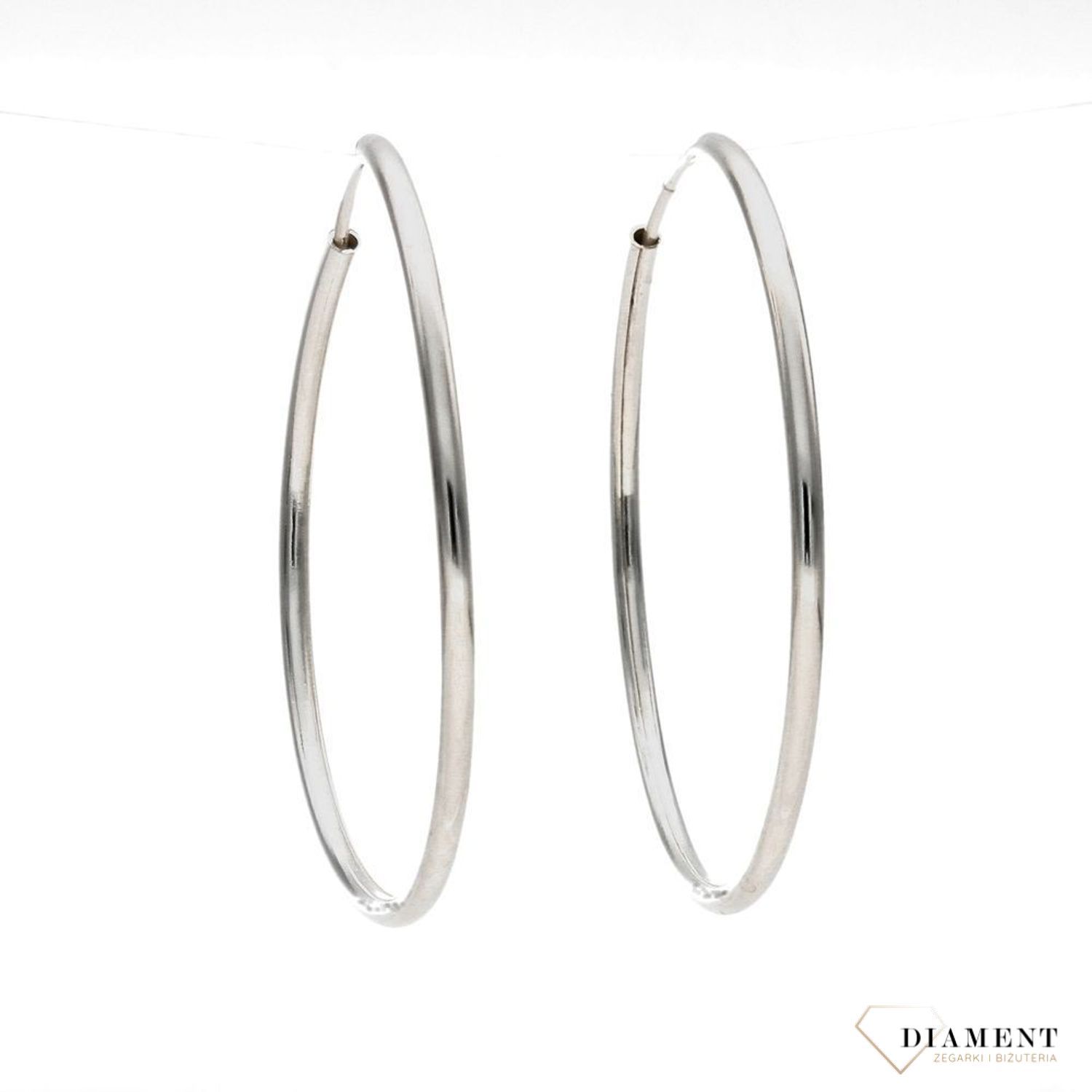 Kolczyki srebrne, gładkie w kształcie koła. Kolczyki srebrne to świetny pomysł na prezent dla kobiet w każdym wieku. Darmowa wysyłka! Ozdobne pudełko gratis!1.jpg