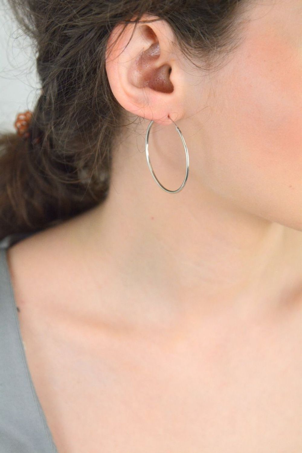 Kolczyki srebrne, gładkie w kształcie koła. Kolczyki srebrne to świetny pomysł na prezent dla kobiet w każdym wieku. Darmowa wysyłka! Ozdobne pudełko gratis!1.jpg