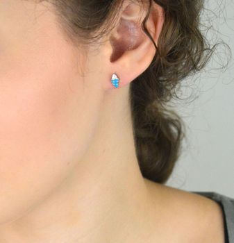 Urocze srebrne kolczyki dla dziewczynki w kształcie kolorowych lodów. Ozdobione cyrkonią i niebieską emalią. Idealny pomysł na prezent – modne, bezpieczne i wyjątkowe (4).JPG