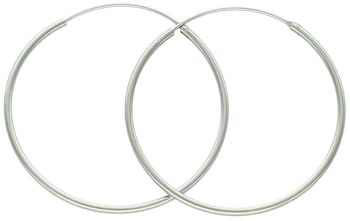 Srebrne kolczyki koła gładkie 4 cm DIA-KLC-3527-925. Srebrne kolczyki wykonane z najwyższej jakości srebra. Kolczyki w kształcie koła. 1.jpg