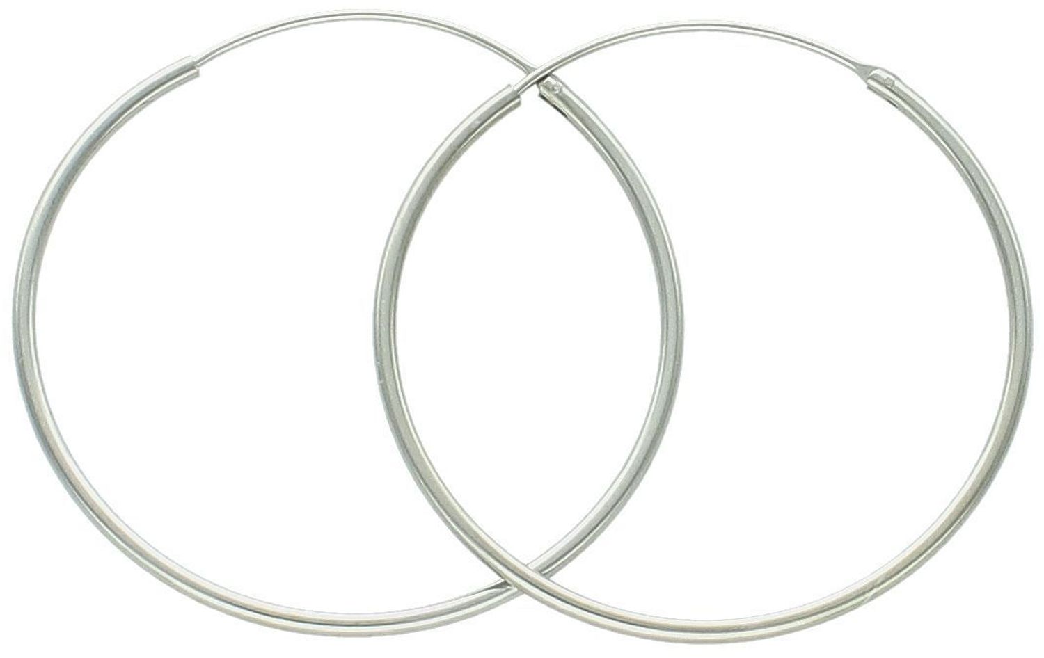 Srebrne kolczyki koła gładkie 4 cm DIA-KLC-3527-925. Srebrne kolczyki wykonane z najwyższej jakości srebra. Kolczyki w kształcie koła. 1.jpg