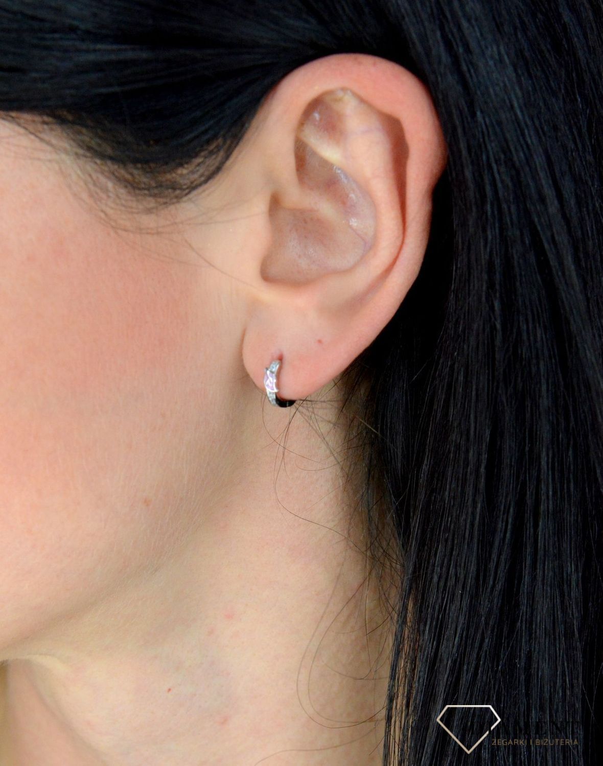 Srebrne kolczyki koła z różowym listkiem i cyrkoniami DIA-KLC-3529-925.jpg