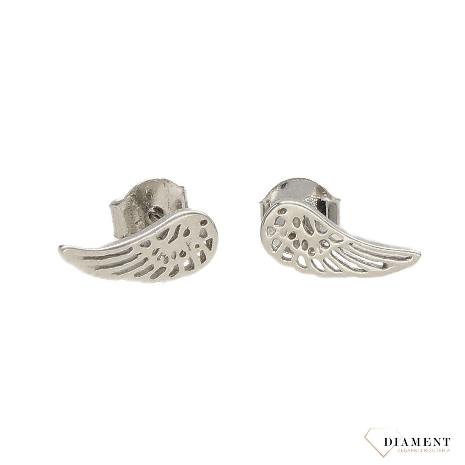Srebrne kolczyki w kształcie skrzydełka DIA-KLC-3538-925.jpg