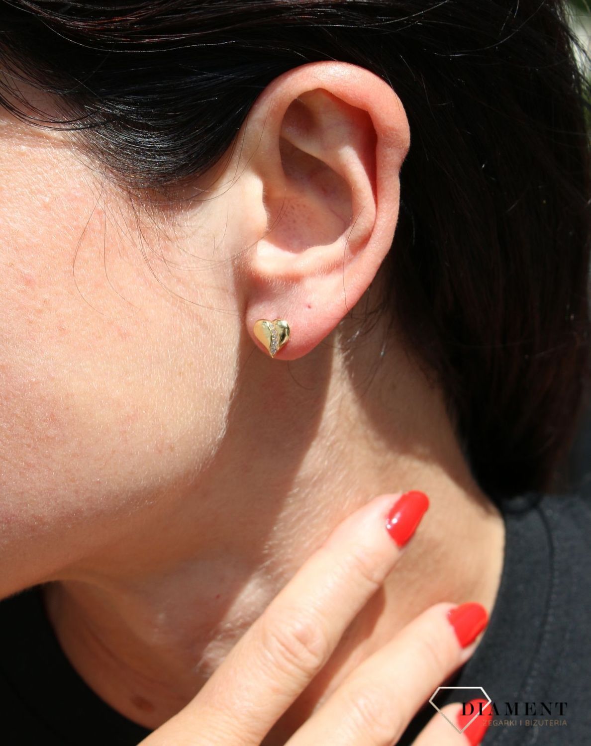 Złote kolczyki 333 serca z cyrkonią DIA-KLC-3644-333.jpg
