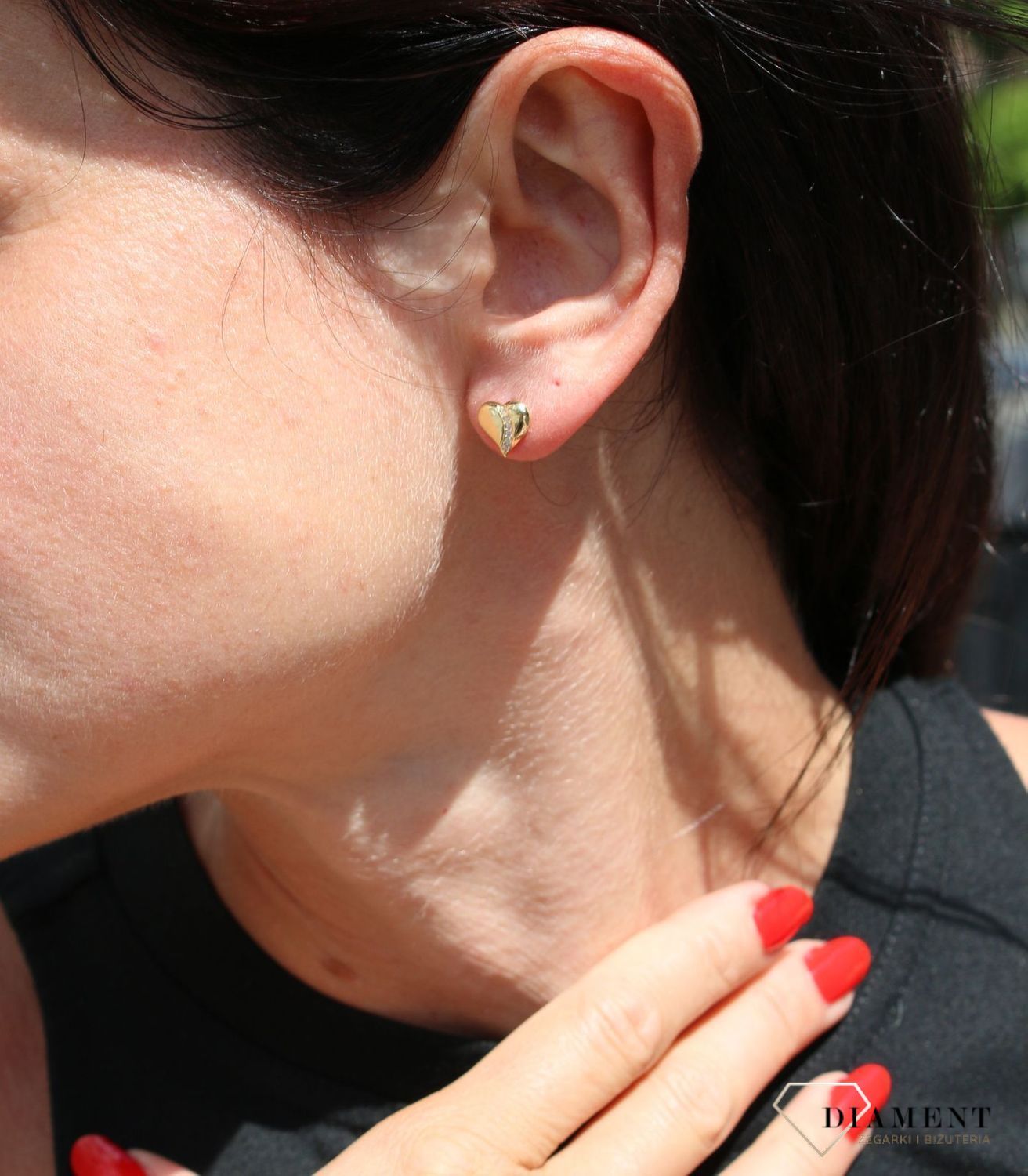 Złote kolczyki 333 serca z cyrkonią DIA-KLC-3644-333.jpg