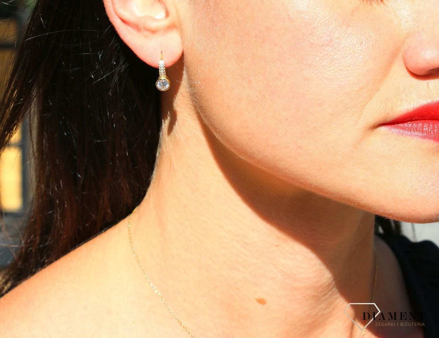 Kolczyki dla dziewczynki 333 ozdobiona cyrkonią DIA-KLC-3647-333.jpg