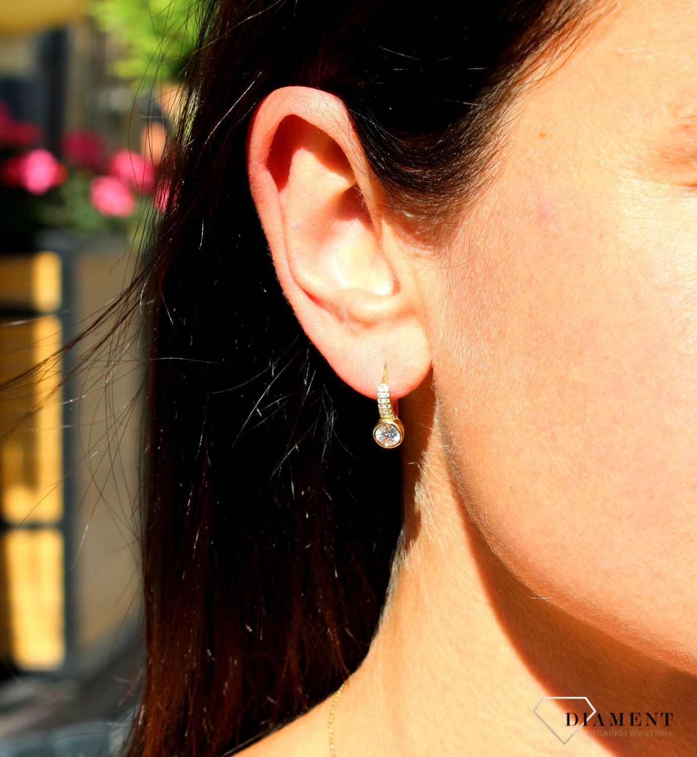 Kolczyki dla dziewczynki 333 ozdobiona cyrkonią DIA-KLC-3647-333.jpg