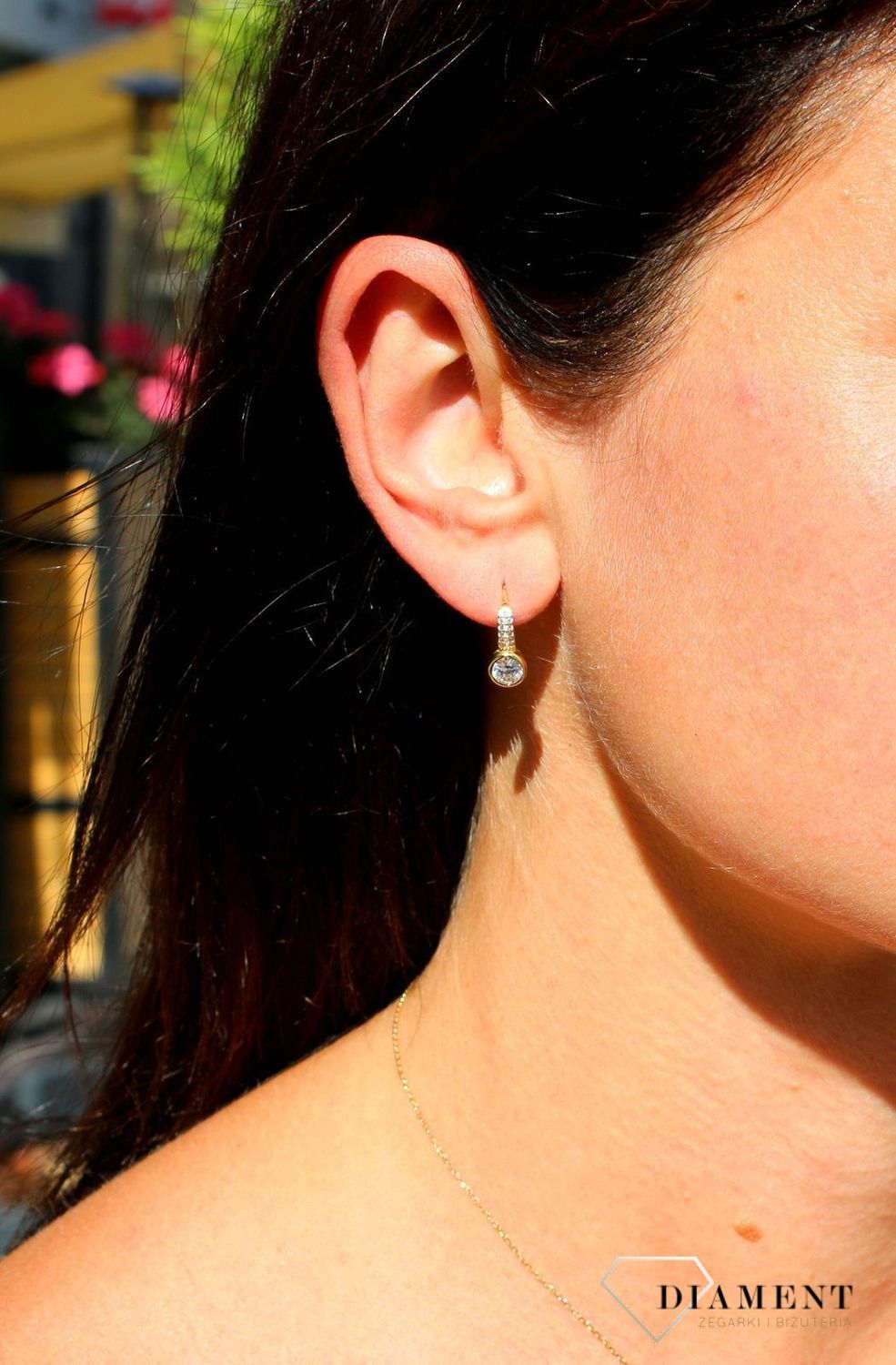 Kolczyki dla dziewczynki 333 ozdobiona cyrkonią DIA-KLC-3647-333.jpg