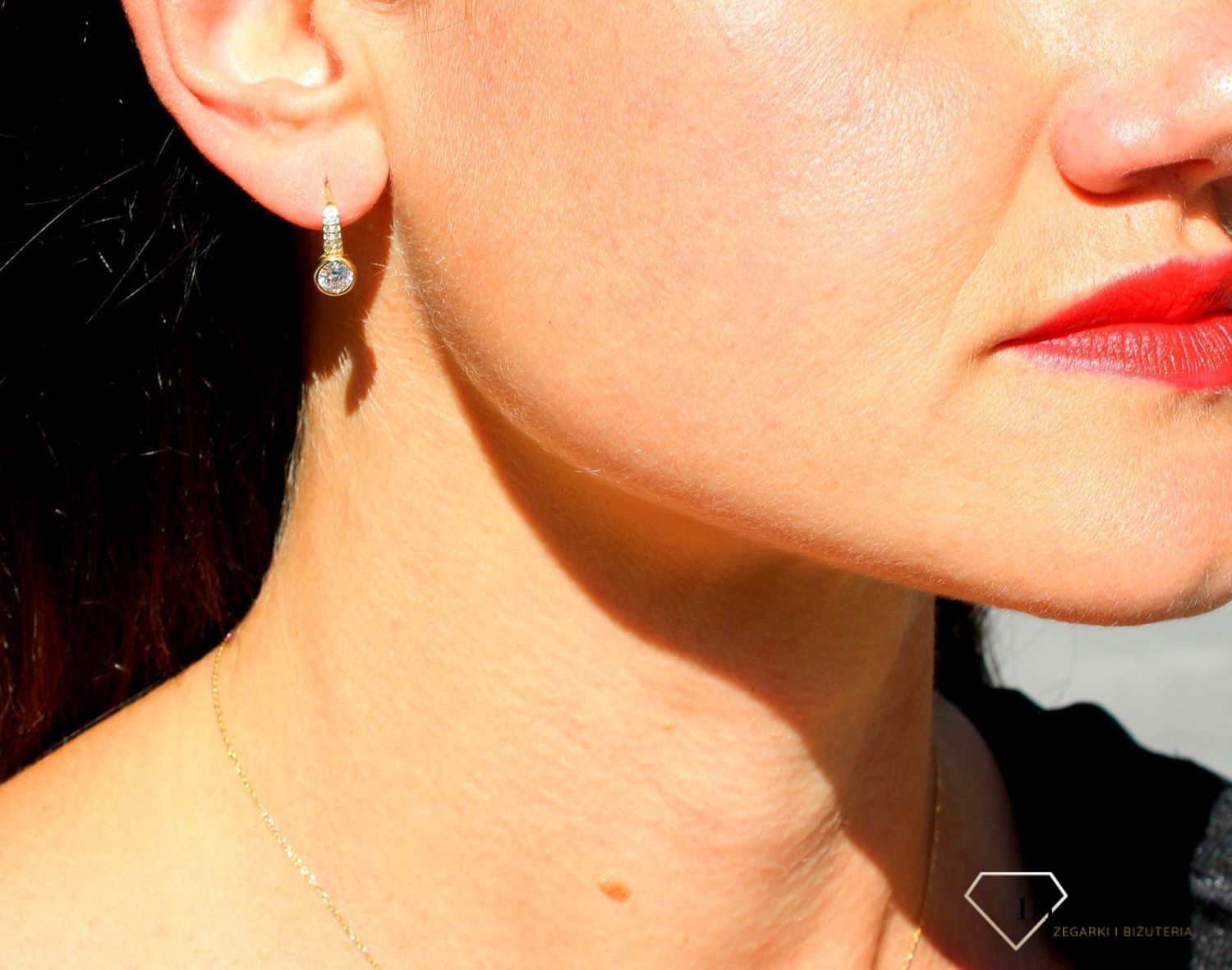 Kolczyki dla dziewczynki 333 ozdobiona cyrkonią DIA-KLC-3647-333.jpg