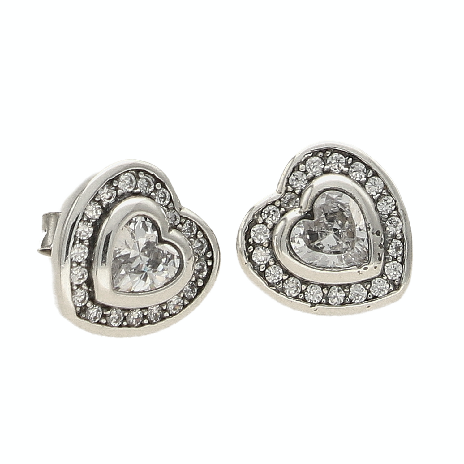 Srebrne kolczyki przy uchu serca z kryształem DIA-KLC-3789-925.png