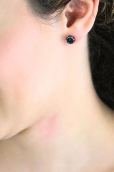 kolczyki srebrne, kolczyki 925, granatowa cyrkonia, kolczyki z kamieniem, kolczyki okrągłe, eleganck (4).jpg