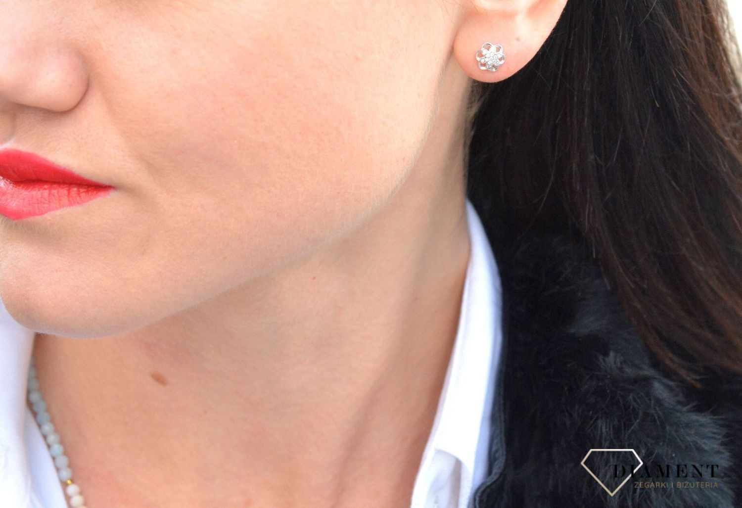 Srebrne kolczyki przy uchu kwiatki z cyrkonią DIA-KLC-3798-925.png