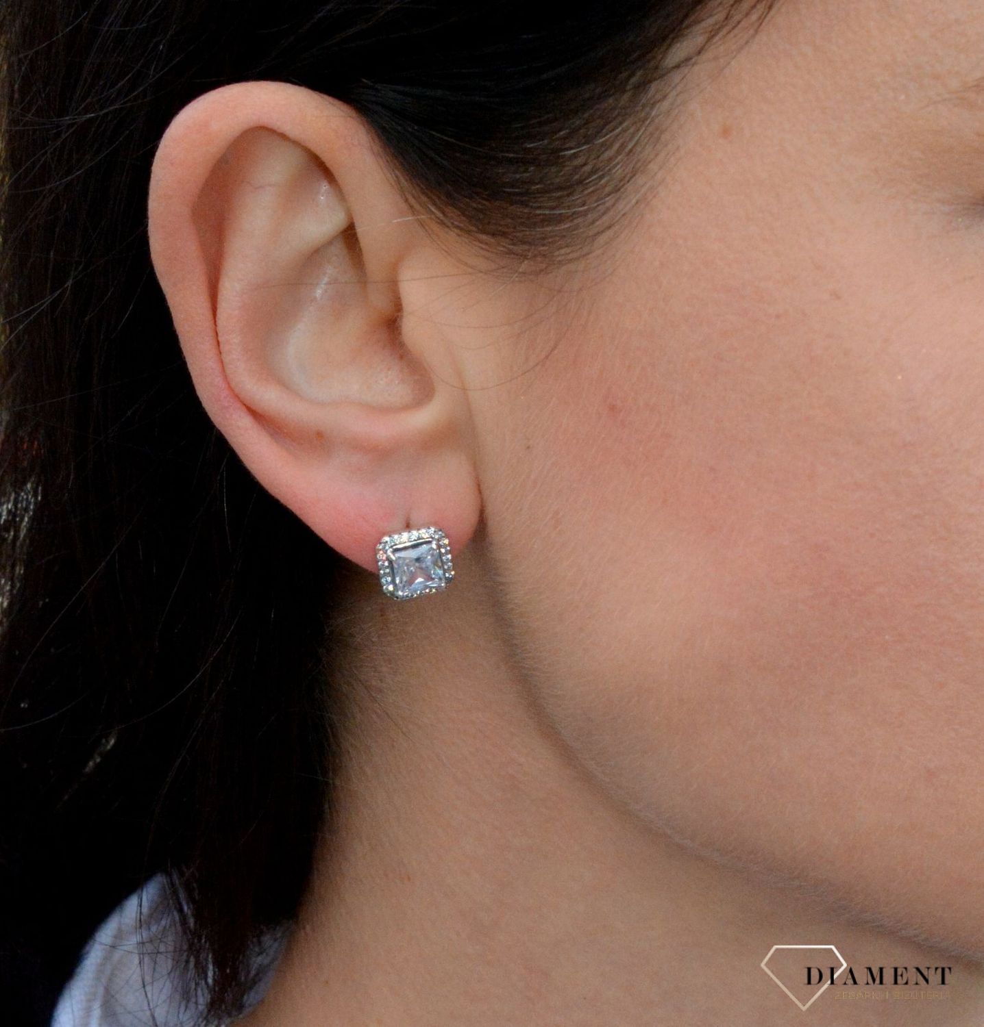 Srebrne kolczyki w kształcie kwadratu z cyrkonią DIA-KLC-3799-925.png