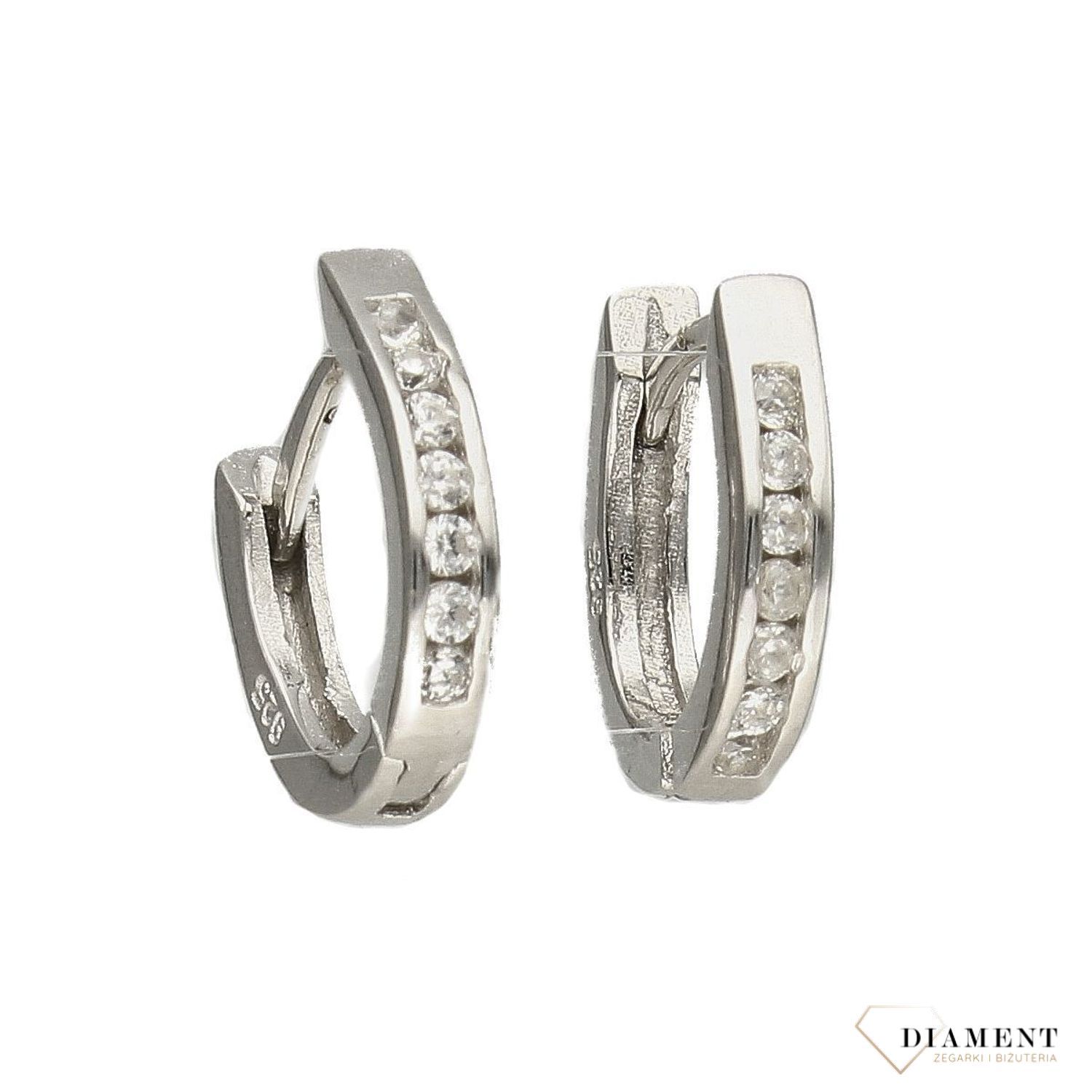 Srebrne kolczyki delikatne kółka z cyrkonią DIA-KLC-3807-925.jpg