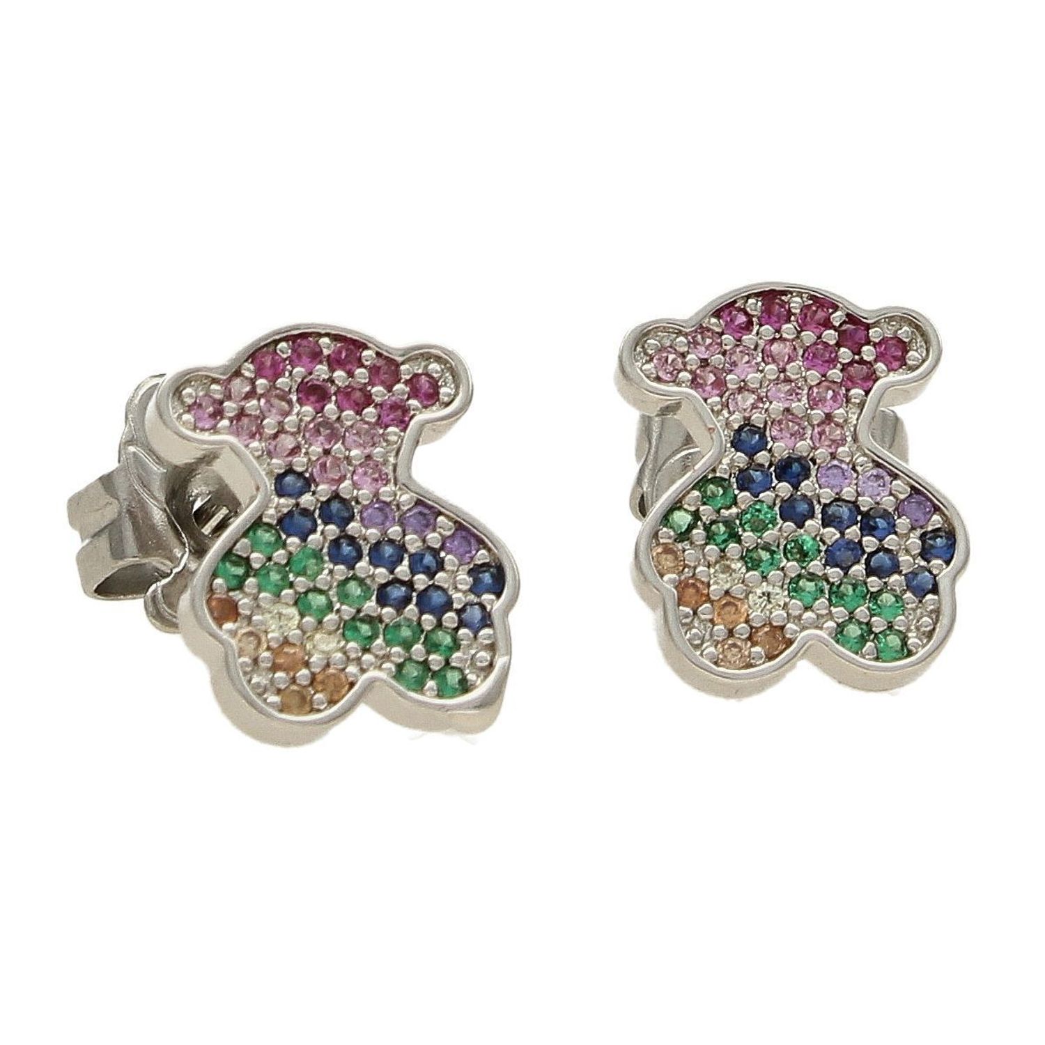 Kolczyki przy uchu zapinane na sztyft w kolorze srebra z kolorowymi cyrkoniami ze stali chirurgicznej DIA-KLC-3852-STAL..jpg