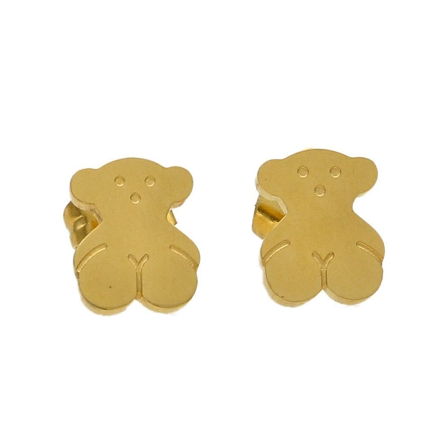 Kolczyki przy uchu zapinane na sztyft w kolorze złota ze stali chirurgicznej.  DIA-KLC-3857-STAL.jpg