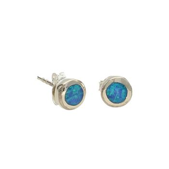 Srebrne kolczyki opal w srebrnej oprawie DIA-KLC-3912-925.jpg