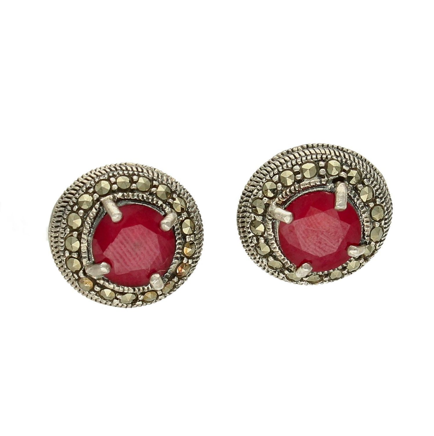 Kolczyki srebrne Elegancka czerwień 925 DIA-KLC-3922-925.jpg