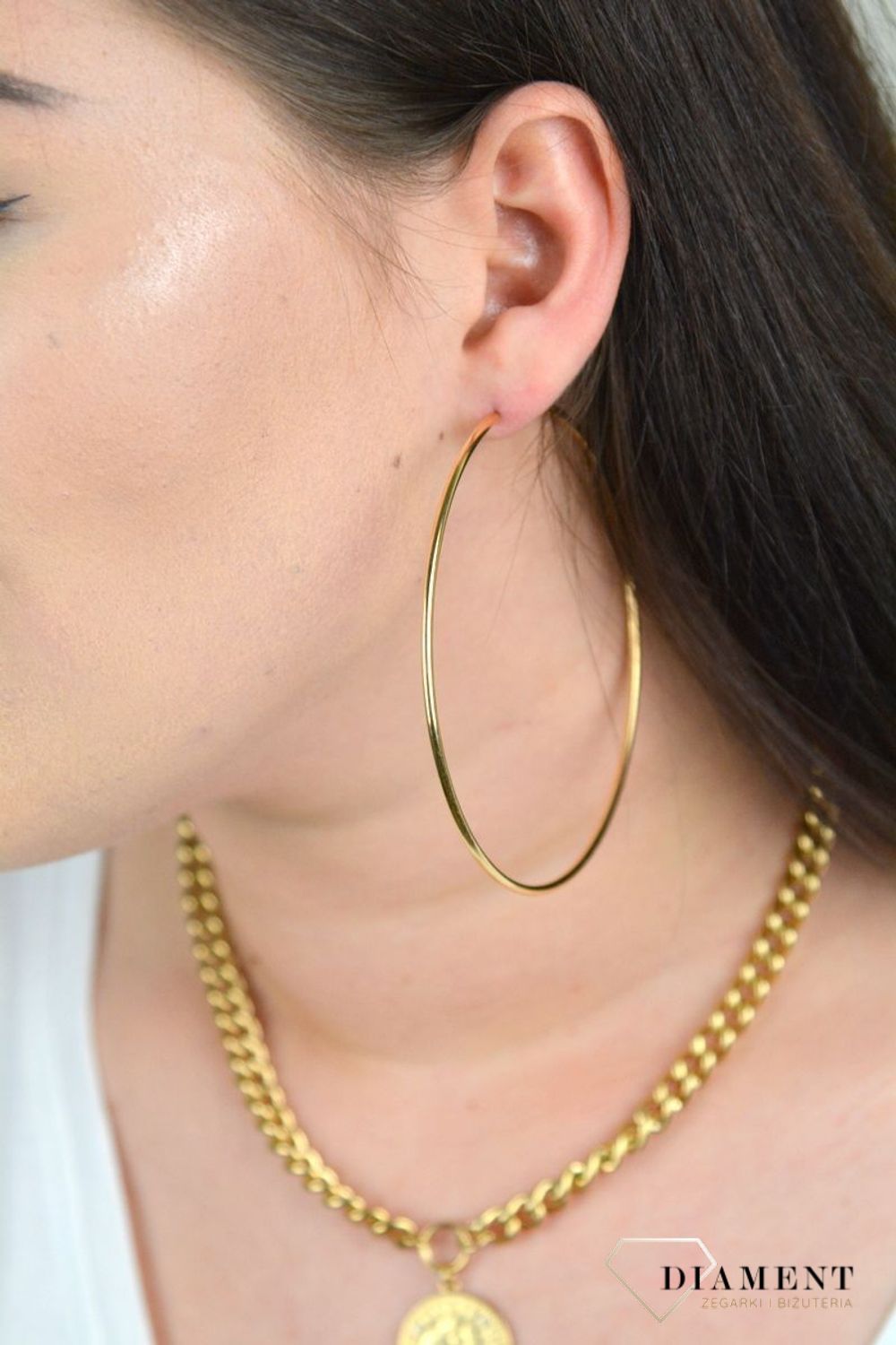 Kolczyki srebrne 'Duże, złote koła' DIA-KLC-3970-925 8,2 cm.jpg