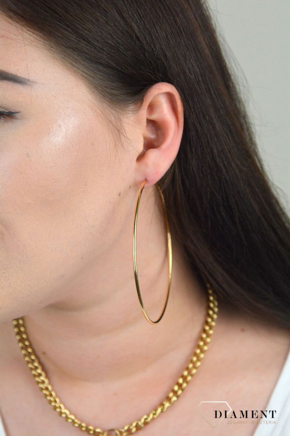 Kolczyki srebrne 'Duże, złote koła' DIA-KLC-3970-925 8,2 cm.jpg