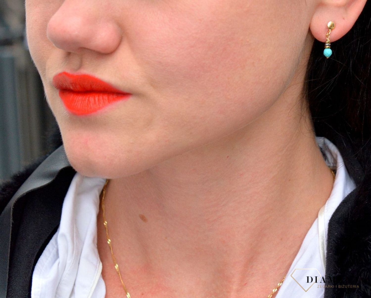 Srebrne kolczyki pozłacane z kamieniami naturalnymi magnezyt i hematyt DIA-KLC-4080-925.jpg