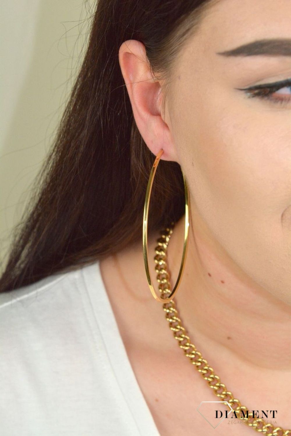 Kolczyki srebrne 'Duże, złote koła' DIA-KLC-4103-925 8,2 cm.jpg