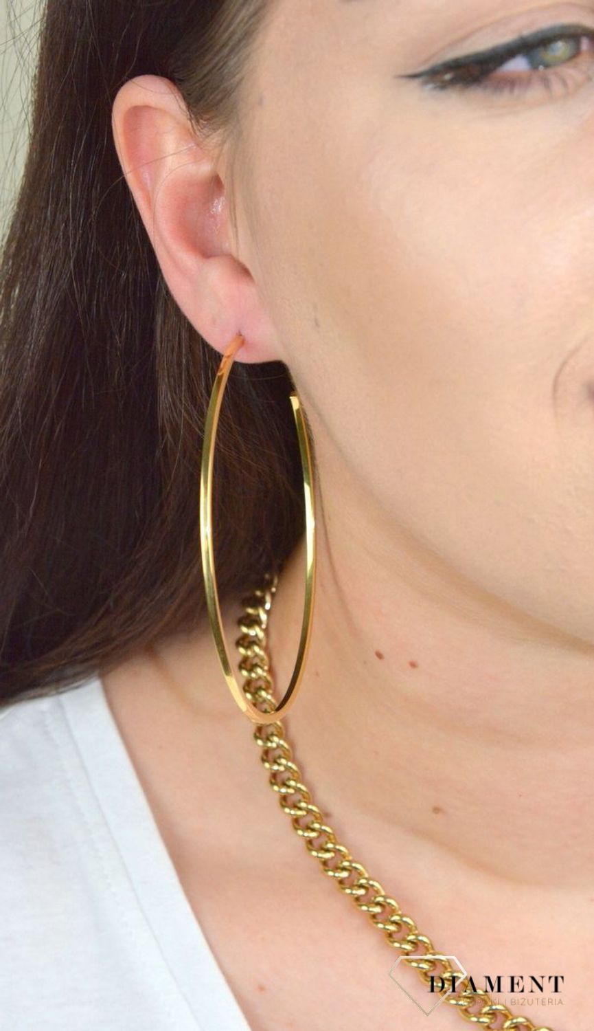 Kolczyki srebrne 'Duże, złote koła' DIA-KLC-4103-925 8,2 cm.jpg