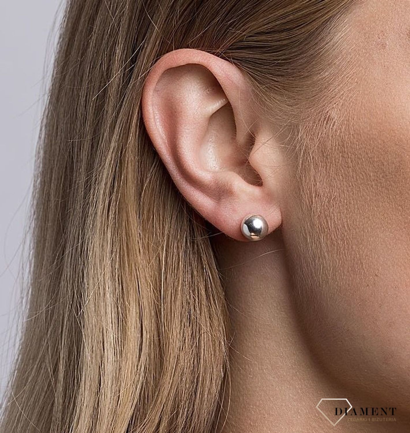 Srebrne kolczyki kulki 925 8 mm na wkrętki DIA-KLC-4148-925. Srebrne kolczyki.  Kolczyki zostały wykonane z najwyższej jakości srebra próby 925.jpg