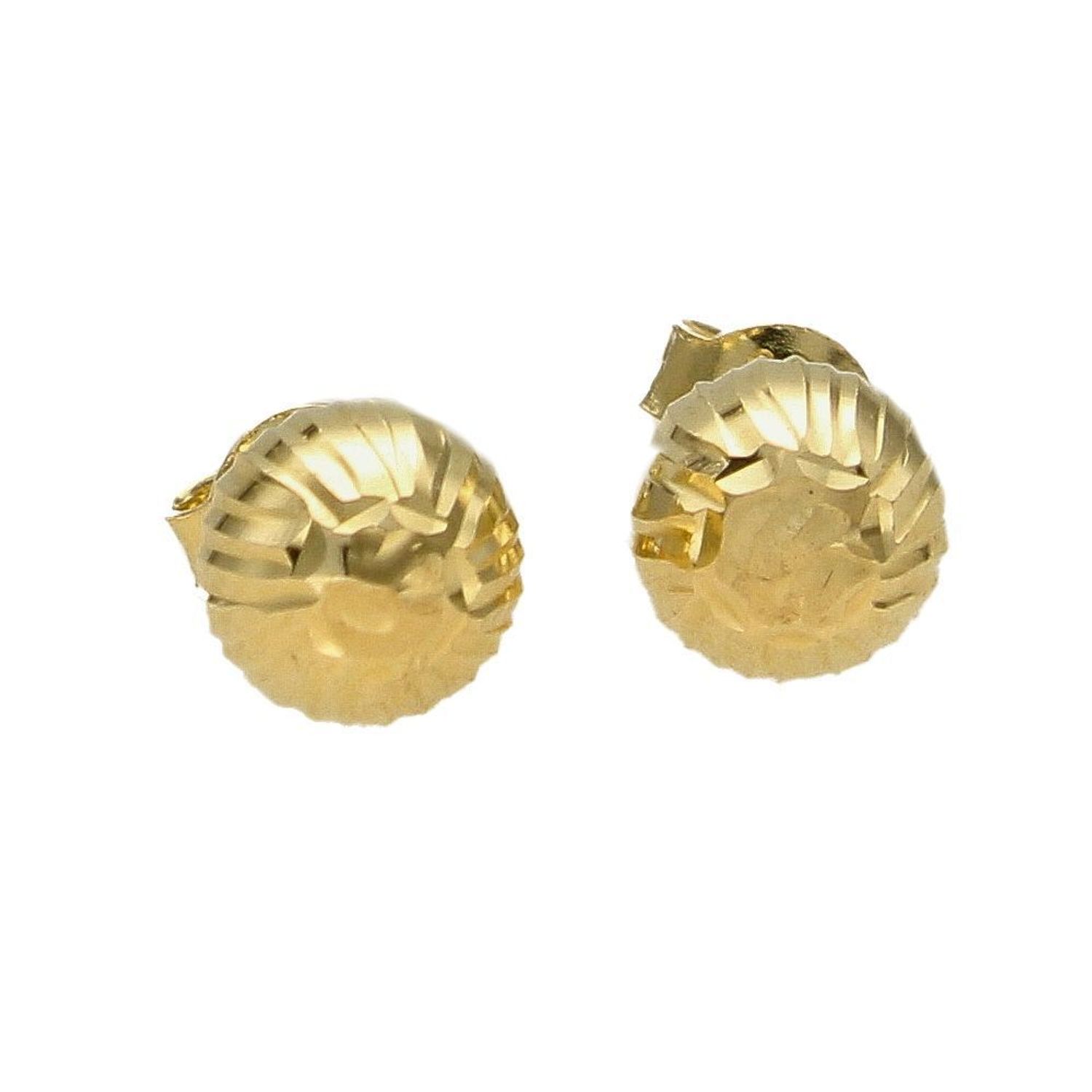 Złote kolczyki 585 prążkowane kulki DIA-KLC-4164-585.jpg