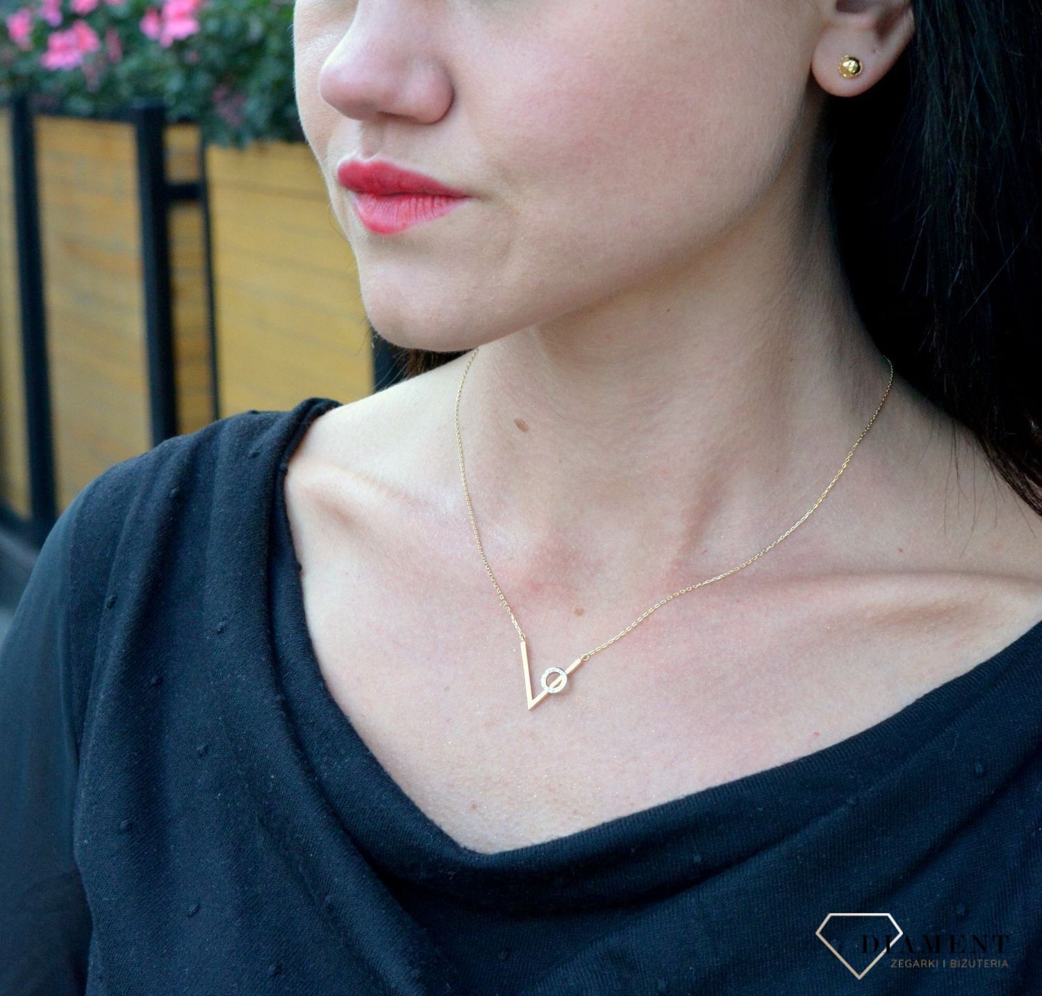 Złote kolczyki 585 półkulki grawerowane DIA-KLC-4165-585.jpg