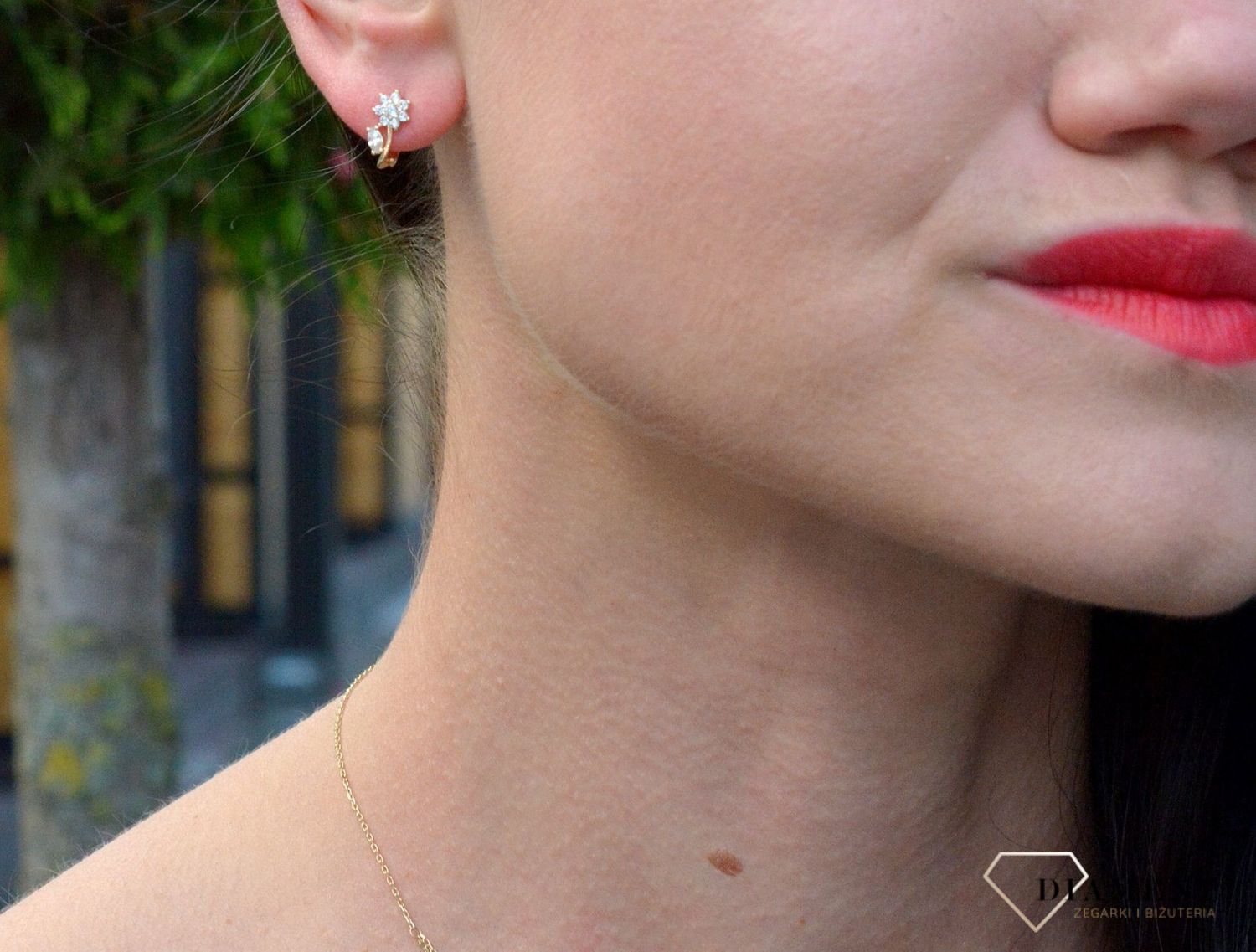 Złote kolczyki 585 dla dziewczynki z cyrkonią DIA-KLC-4215-585.jpg