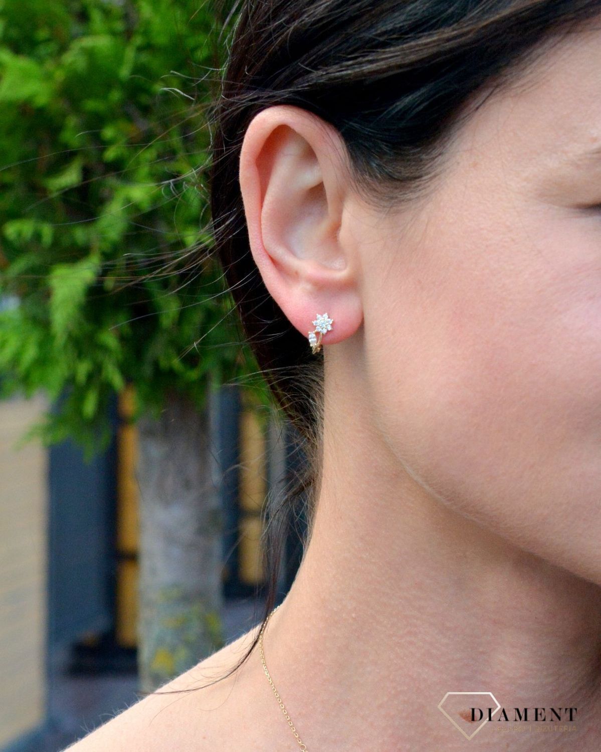 Złote kolczyki 585 dla dziewczynki z cyrkonią DIA-KLC-4215-585.jpg