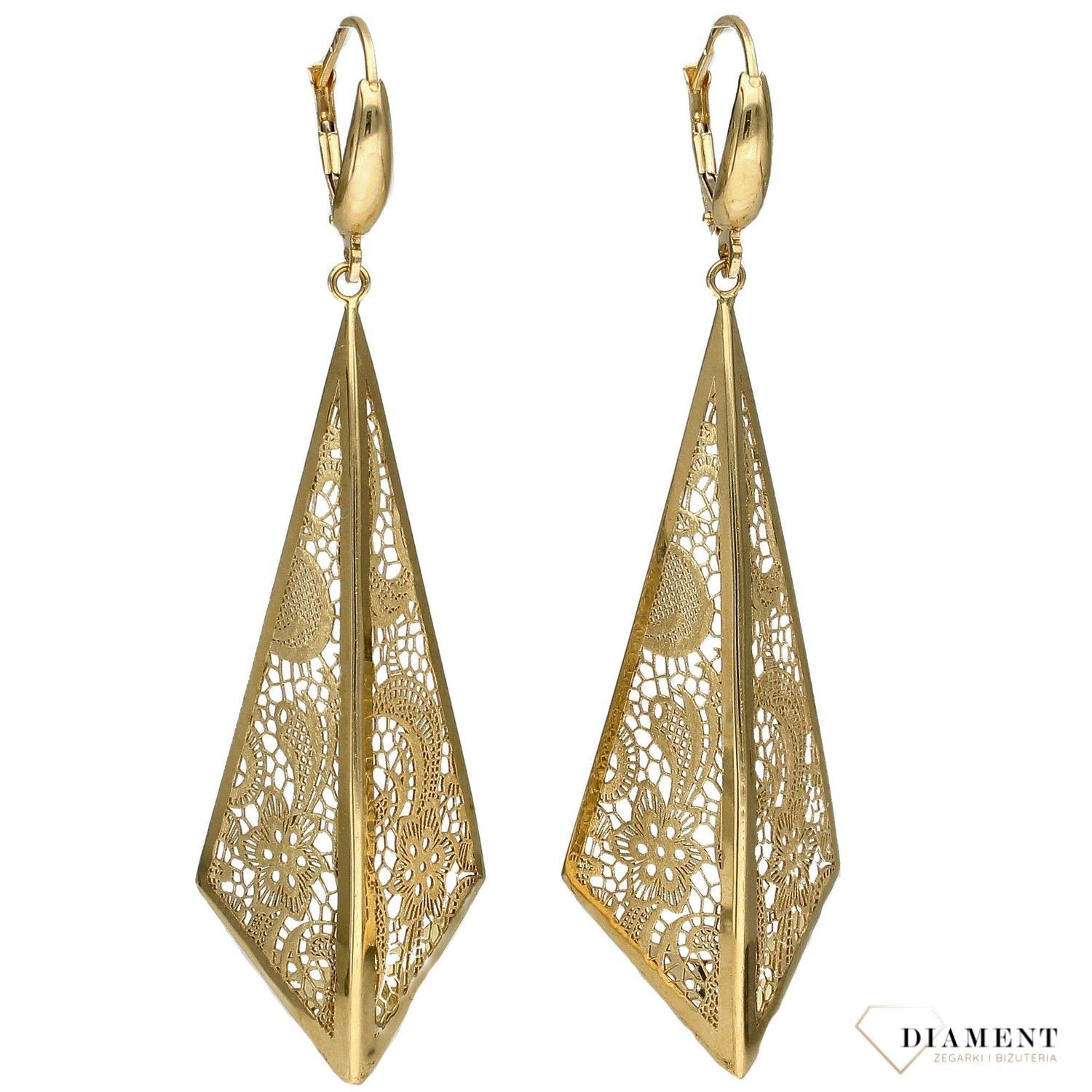 Złote kolczyki duże ażurowe blaszki DIA-KLC-4290-585.jpg