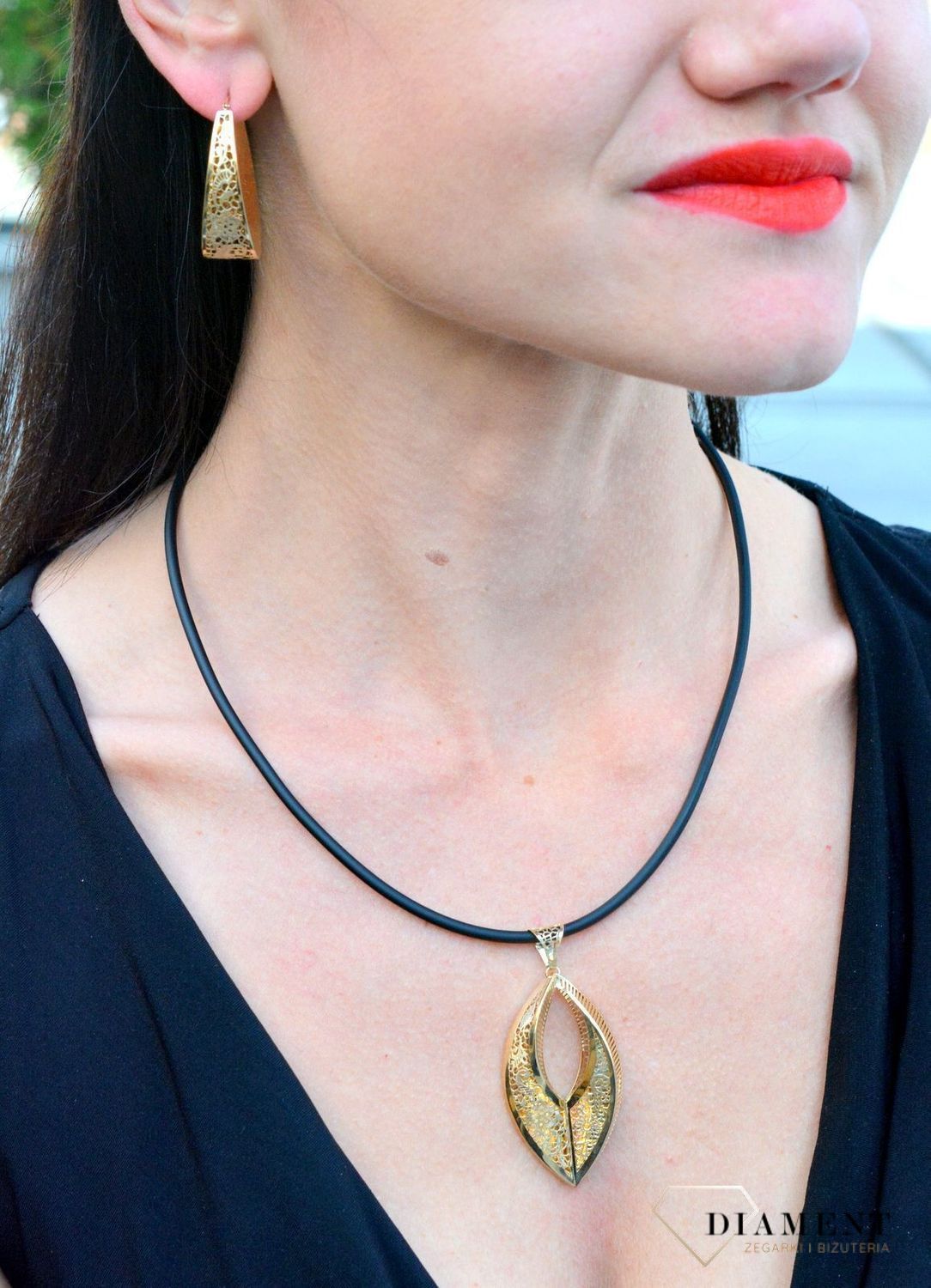 Duże złote kolczyki w kształcie ażurowego koła DIA-KLC-4291-585.jpg