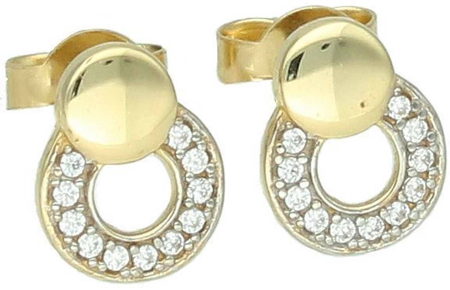 Kolczyki złote 585 kółeczka z cyrkoniami DIA-KLC-4324-585 Kolczyki złote 585 kółeczka z cyrkoniami DIA-KLC-4324-585. Kolczyki ozdobione delikatnym elementem. 1.jpg