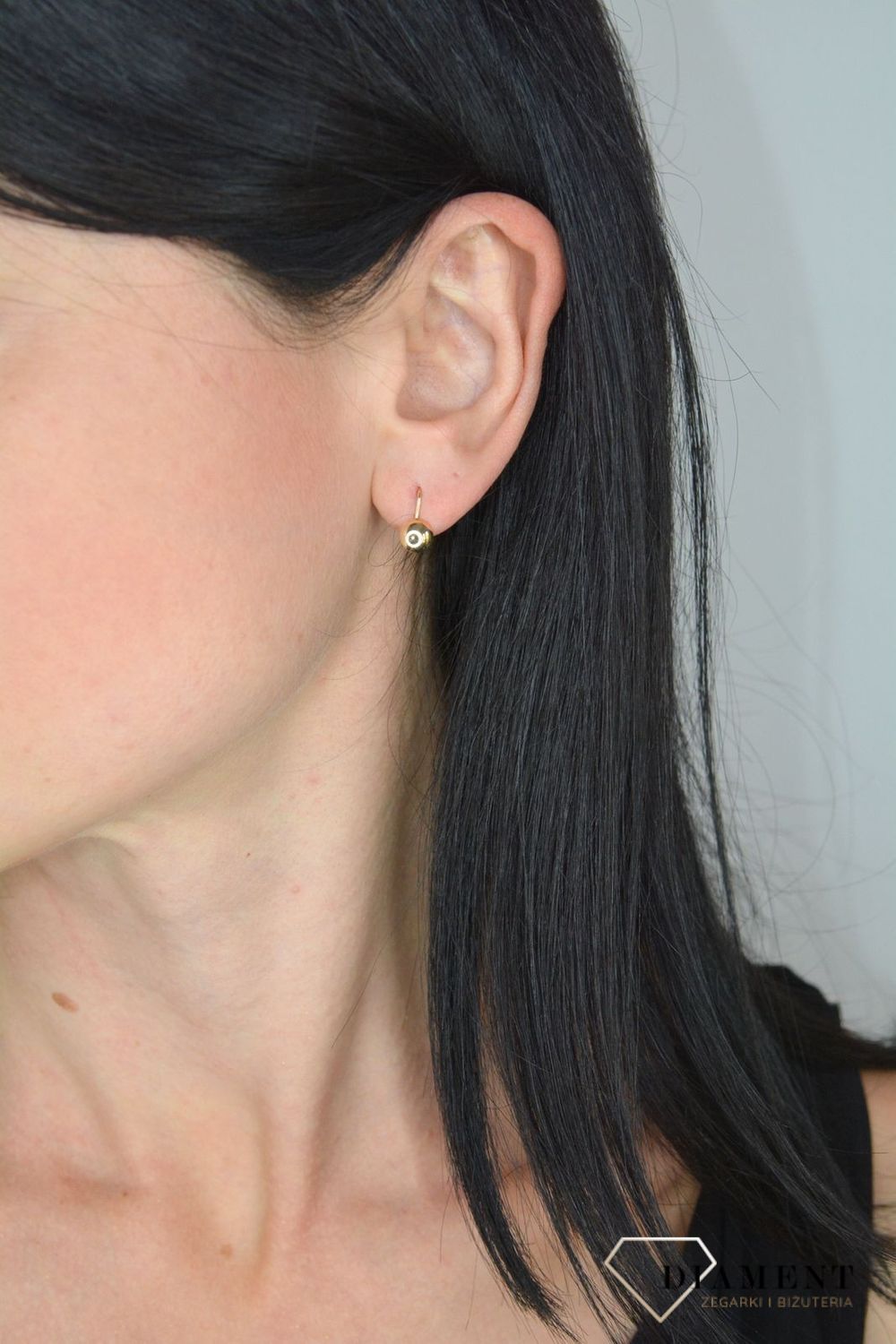Złote kolczyki dla dziewczynki gładkie kółka DIA-KLC-4406-585.jpg